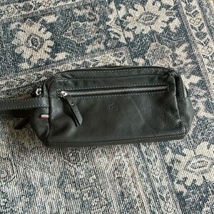 Valentina In Pell Gray Leather Toiletry Travel Case made in Italy